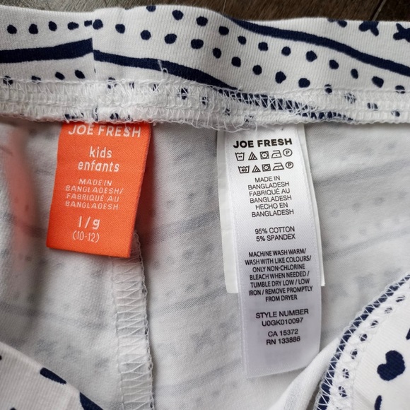 JOE FRESH Kids Black & White Print Ankle Leggings - Picture 3 of 3